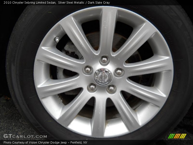 Silver Steel Metallic / Dark Slate Gray 2010 Chrysler Sebring Limited Sedan