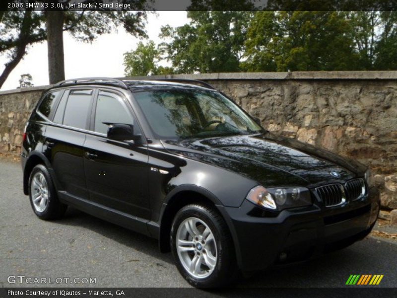 Jet Black / Sand Beige 2006 BMW X3 3.0i