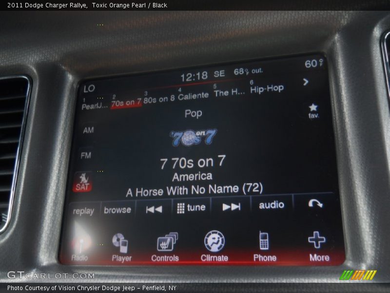 Toxic Orange Pearl / Black 2011 Dodge Charger Rallye