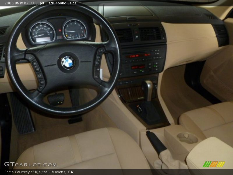 Jet Black / Sand Beige 2006 BMW X3 3.0i