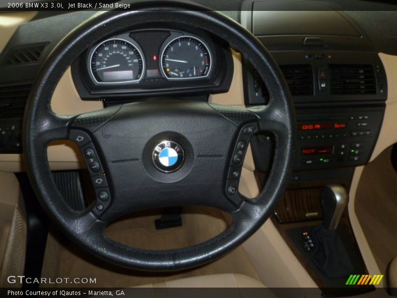 Jet Black / Sand Beige 2006 BMW X3 3.0i
