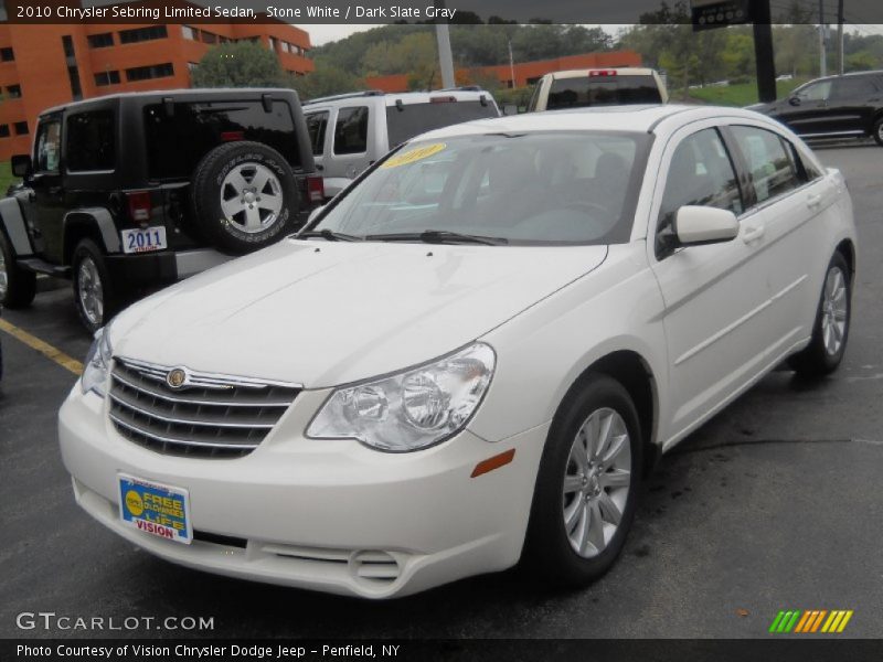 Stone White / Dark Slate Gray 2010 Chrysler Sebring Limited Sedan