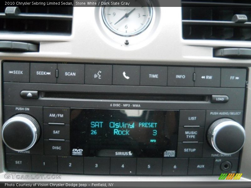 Stone White / Dark Slate Gray 2010 Chrysler Sebring Limited Sedan
