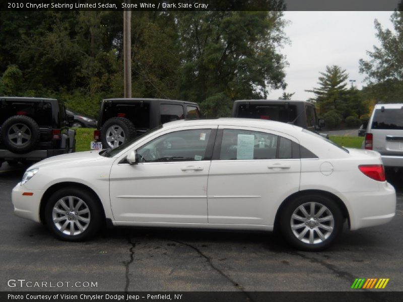 Stone White / Dark Slate Gray 2010 Chrysler Sebring Limited Sedan