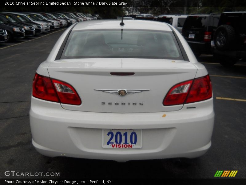 Stone White / Dark Slate Gray 2010 Chrysler Sebring Limited Sedan