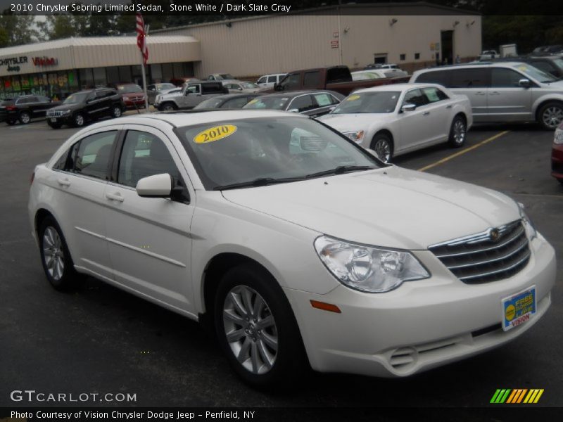 Stone White / Dark Slate Gray 2010 Chrysler Sebring Limited Sedan