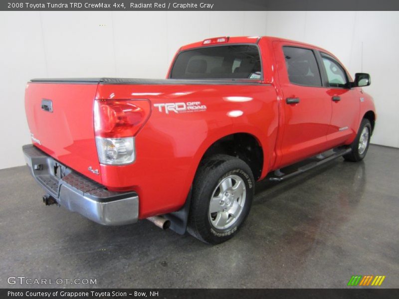 Radiant Red / Graphite Gray 2008 Toyota Tundra TRD CrewMax 4x4