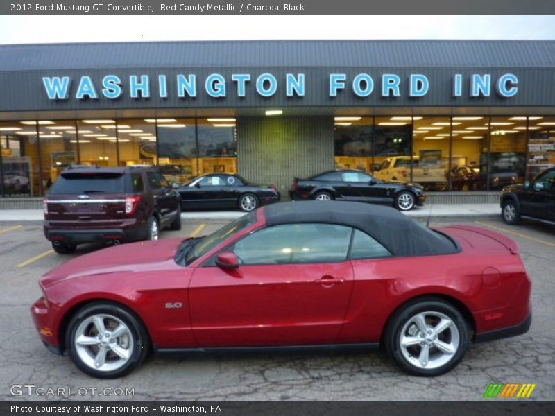 Red Candy Metallic / Charcoal Black 2012 Ford Mustang GT Convertible