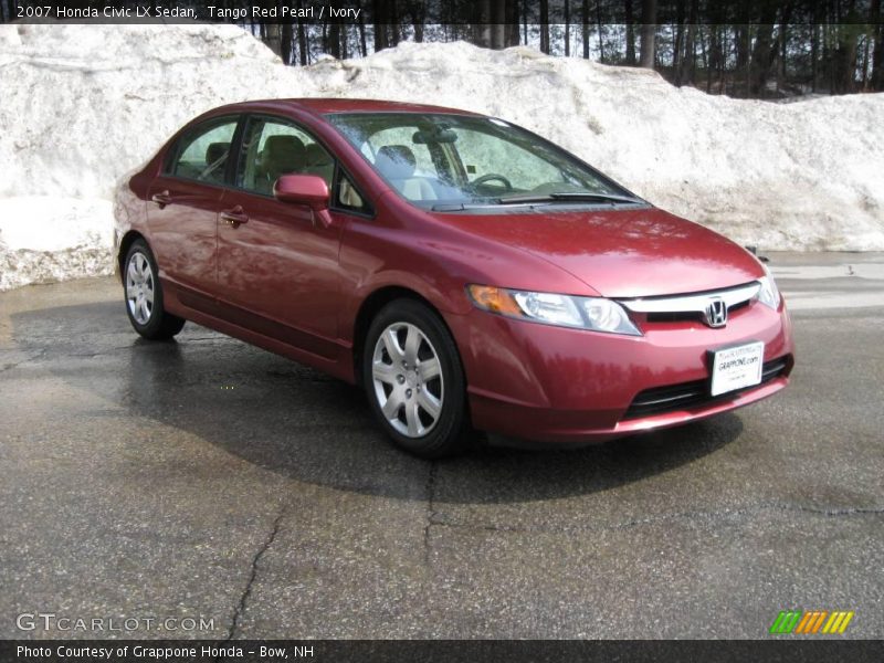 Tango Red Pearl / Ivory 2007 Honda Civic LX Sedan