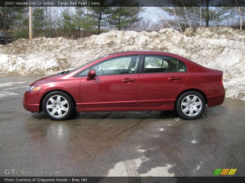 Tango Red Pearl / Ivory 2007 Honda Civic LX Sedan