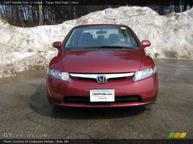 Tango Red Pearl / Ivory 2007 Honda Civic LX Sedan