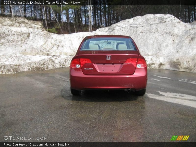 Tango Red Pearl / Ivory 2007 Honda Civic LX Sedan