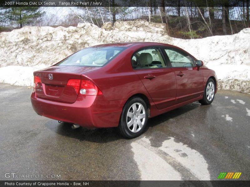Tango Red Pearl / Ivory 2007 Honda Civic LX Sedan