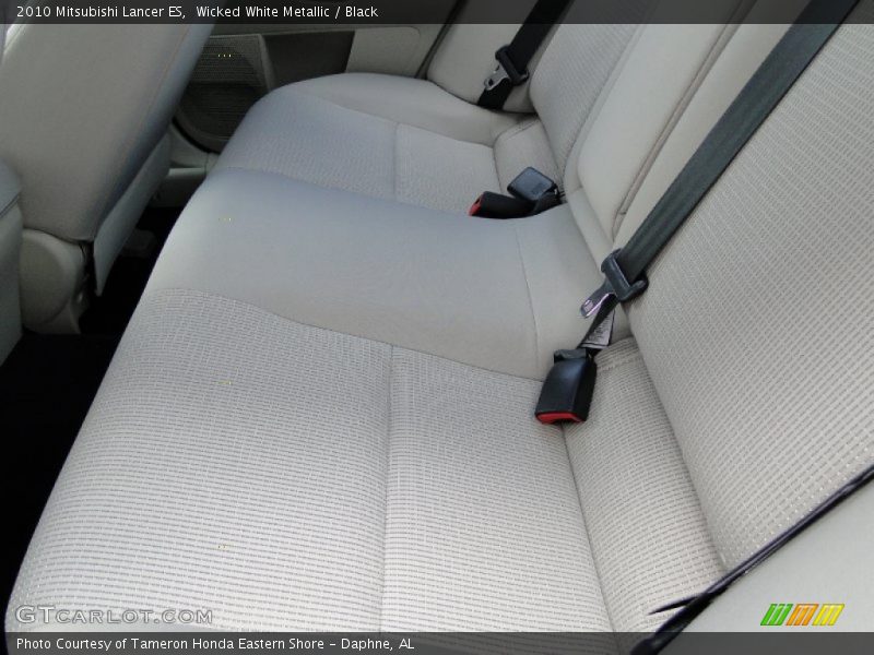 Wicked White Metallic / Black 2010 Mitsubishi Lancer ES