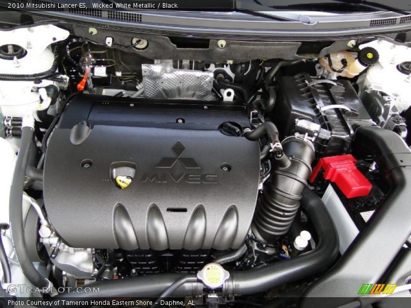 Wicked White Metallic / Black 2010 Mitsubishi Lancer ES