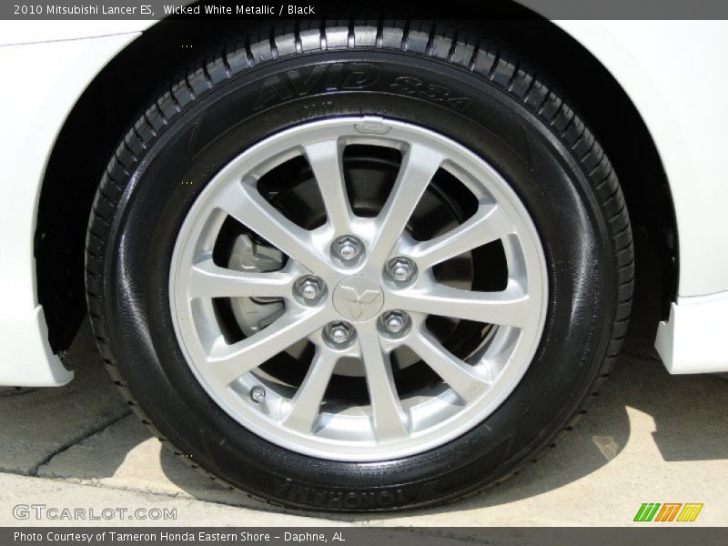 Wicked White Metallic / Black 2010 Mitsubishi Lancer ES