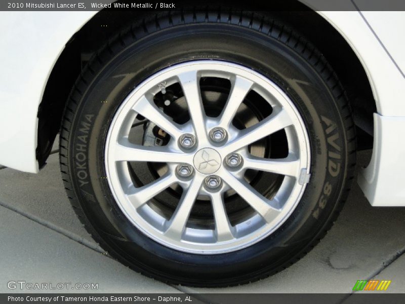 Wicked White Metallic / Black 2010 Mitsubishi Lancer ES