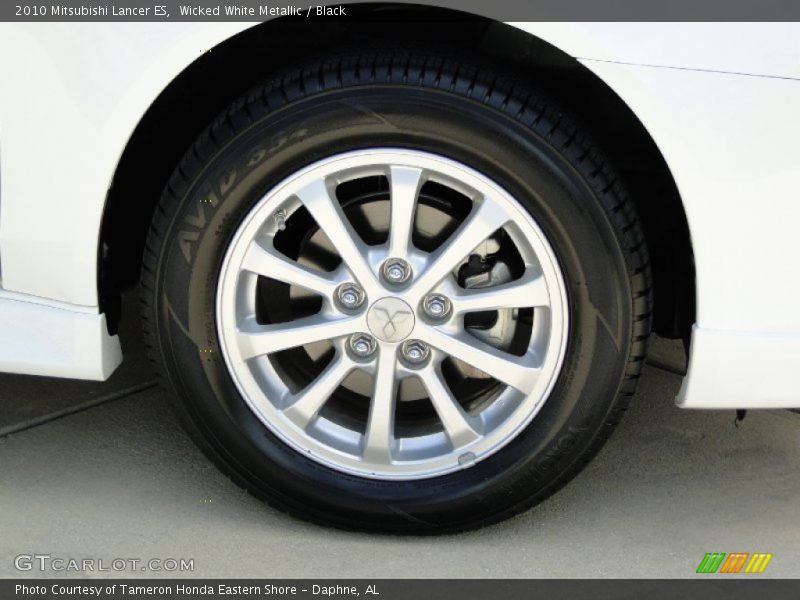 Wicked White Metallic / Black 2010 Mitsubishi Lancer ES