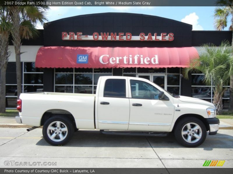 Bright White / Medium Slate Gray 2007 Dodge Ram 1500 Big Horn Edition Quad Cab