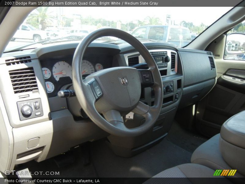 Bright White / Medium Slate Gray 2007 Dodge Ram 1500 Big Horn Edition Quad Cab