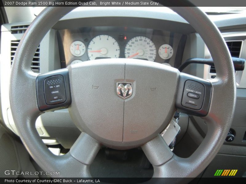 Bright White / Medium Slate Gray 2007 Dodge Ram 1500 Big Horn Edition Quad Cab