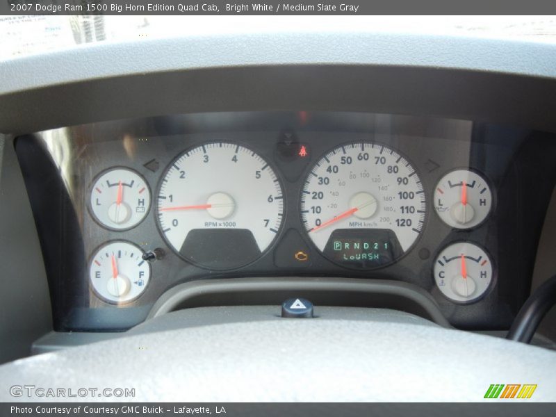 Bright White / Medium Slate Gray 2007 Dodge Ram 1500 Big Horn Edition Quad Cab