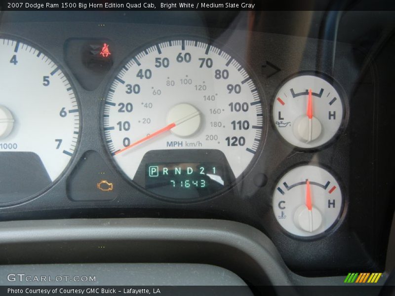 Bright White / Medium Slate Gray 2007 Dodge Ram 1500 Big Horn Edition Quad Cab