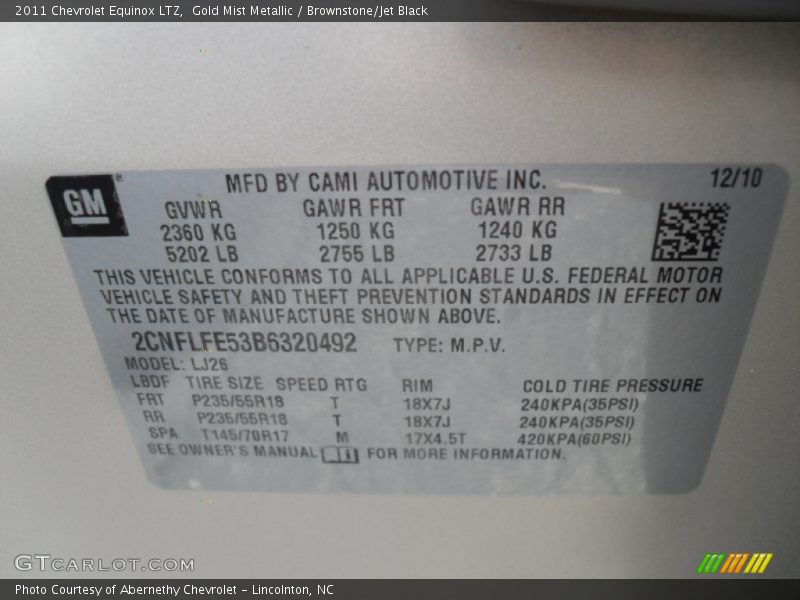 Gold Mist Metallic / Brownstone/Jet Black 2011 Chevrolet Equinox LTZ