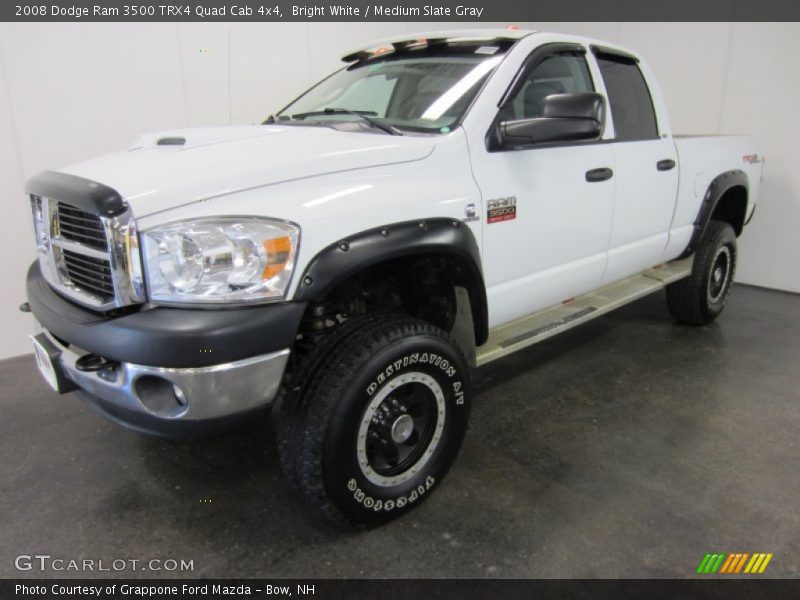 Bright White / Medium Slate Gray 2008 Dodge Ram 3500 TRX4 Quad Cab 4x4