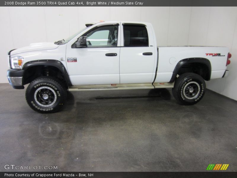 Bright White / Medium Slate Gray 2008 Dodge Ram 3500 TRX4 Quad Cab 4x4