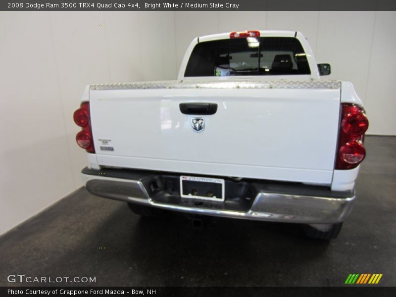Bright White / Medium Slate Gray 2008 Dodge Ram 3500 TRX4 Quad Cab 4x4