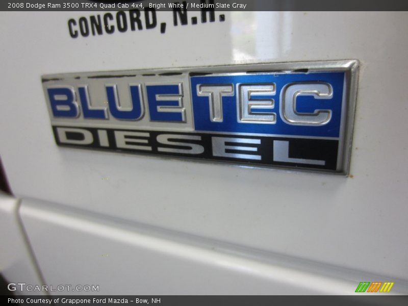 Bright White / Medium Slate Gray 2008 Dodge Ram 3500 TRX4 Quad Cab 4x4