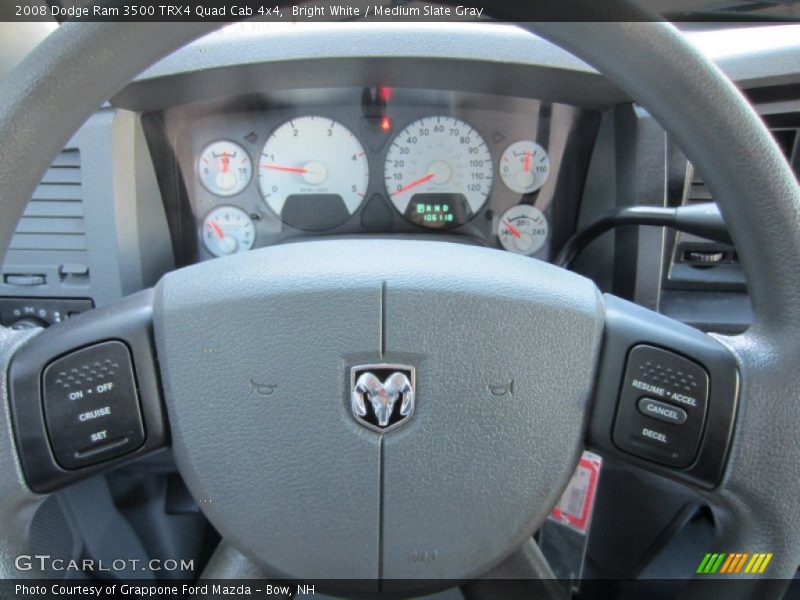 Bright White / Medium Slate Gray 2008 Dodge Ram 3500 TRX4 Quad Cab 4x4