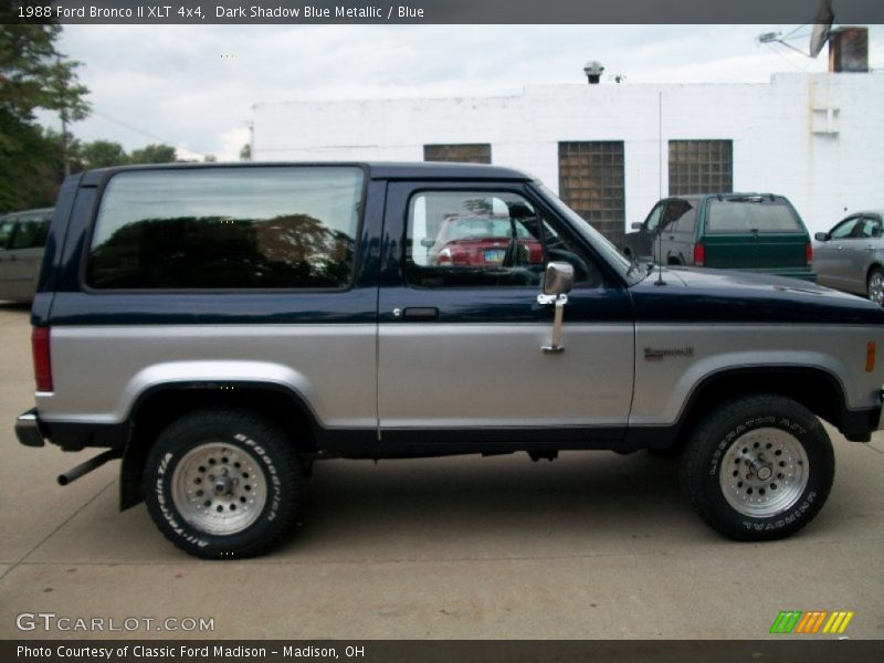 Dark Shadow Blue Metallic / Blue 1988 Ford Bronco II XLT 4x4