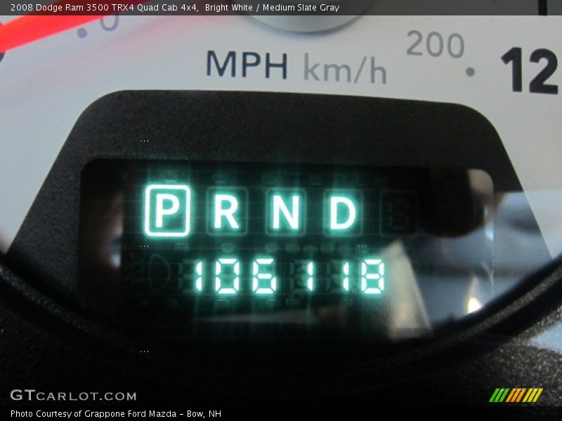Bright White / Medium Slate Gray 2008 Dodge Ram 3500 TRX4 Quad Cab 4x4
