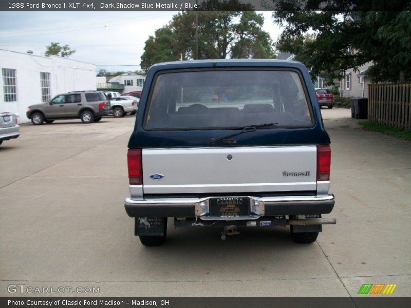 Dark Shadow Blue Metallic / Blue 1988 Ford Bronco II XLT 4x4