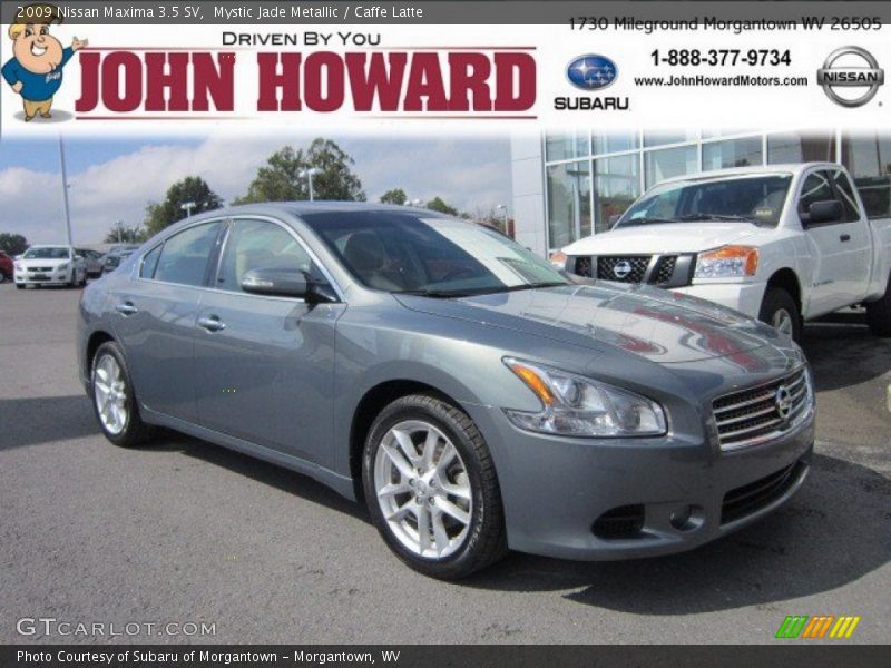 Mystic Jade Metallic / Caffe Latte 2009 Nissan Maxima 3.5 SV