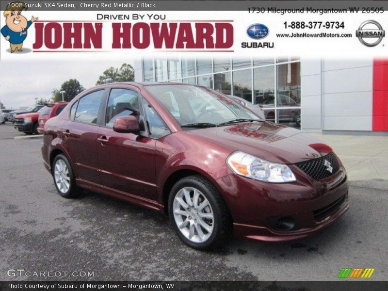 Cherry Red Metallic / Black 2008 Suzuki SX4 Sedan