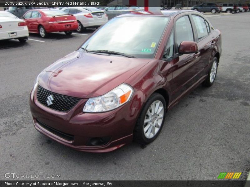 Cherry Red Metallic / Black 2008 Suzuki SX4 Sedan