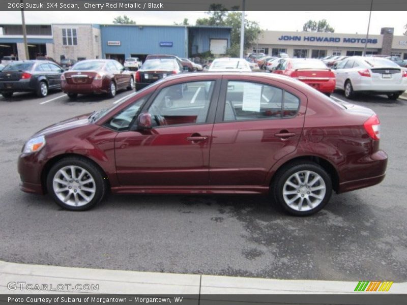 Cherry Red Metallic / Black 2008 Suzuki SX4 Sedan