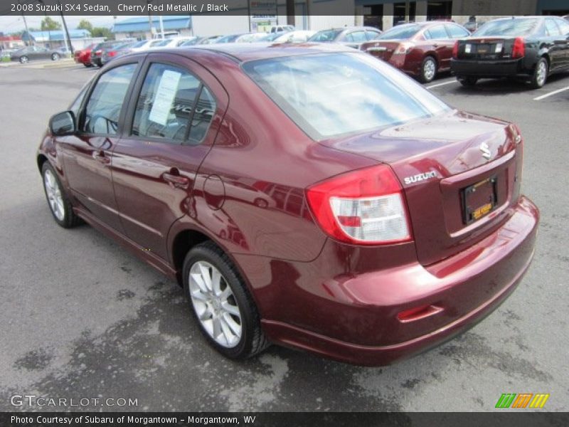 Cherry Red Metallic / Black 2008 Suzuki SX4 Sedan