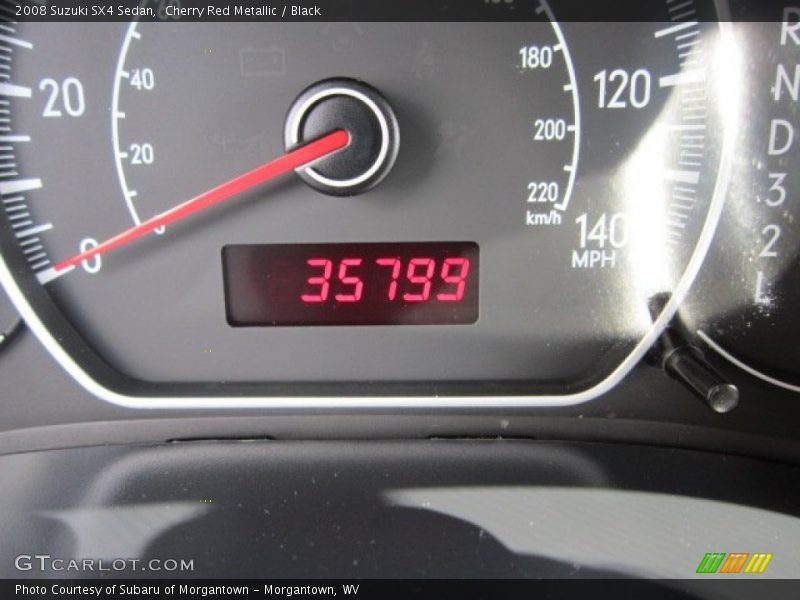 Cherry Red Metallic / Black 2008 Suzuki SX4 Sedan