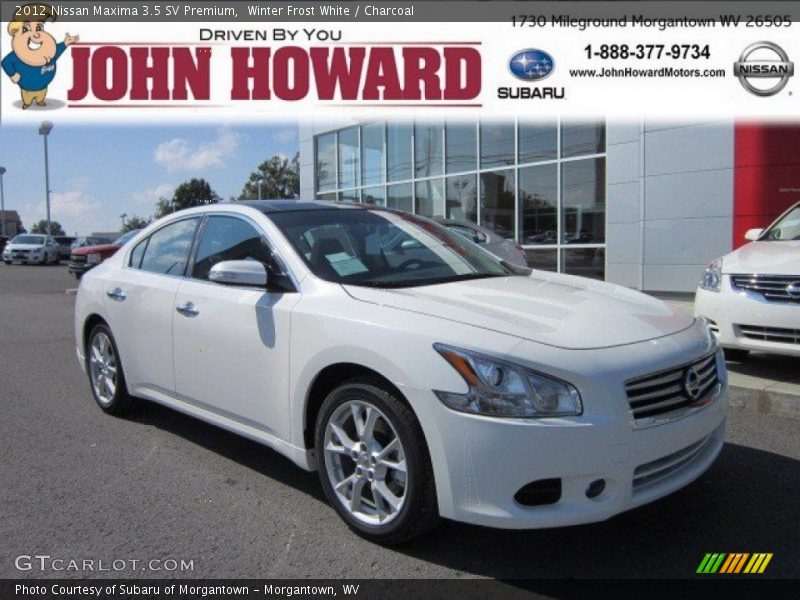 Winter Frost White / Charcoal 2012 Nissan Maxima 3.5 SV Premium