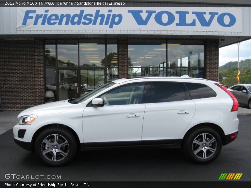 Ice White / Sandstone Beige/Espresso 2012 Volvo XC60 T6 AWD