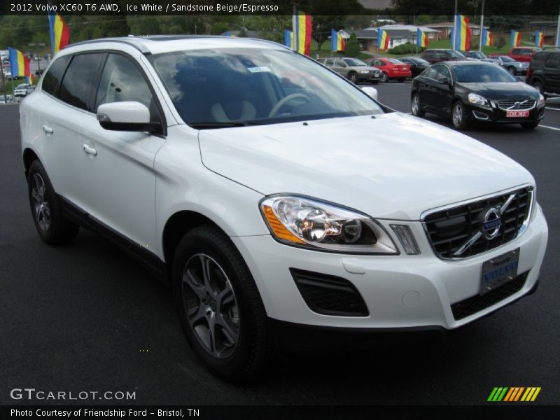 Ice White / Sandstone Beige/Espresso 2012 Volvo XC60 T6 AWD