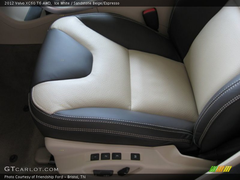 Ice White / Sandstone Beige/Espresso 2012 Volvo XC60 T6 AWD