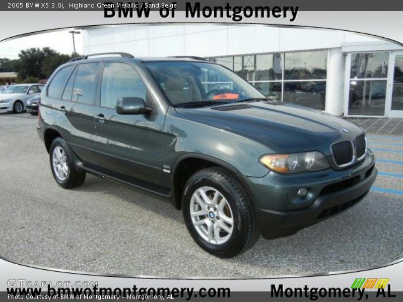 Highland Green Metallic / Sand Beige 2005 BMW X5 3.0i