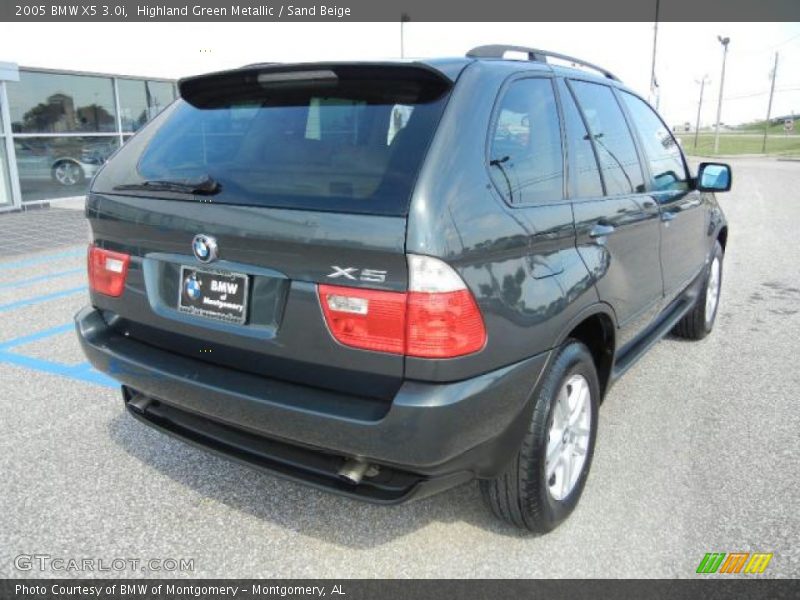 Highland Green Metallic / Sand Beige 2005 BMW X5 3.0i