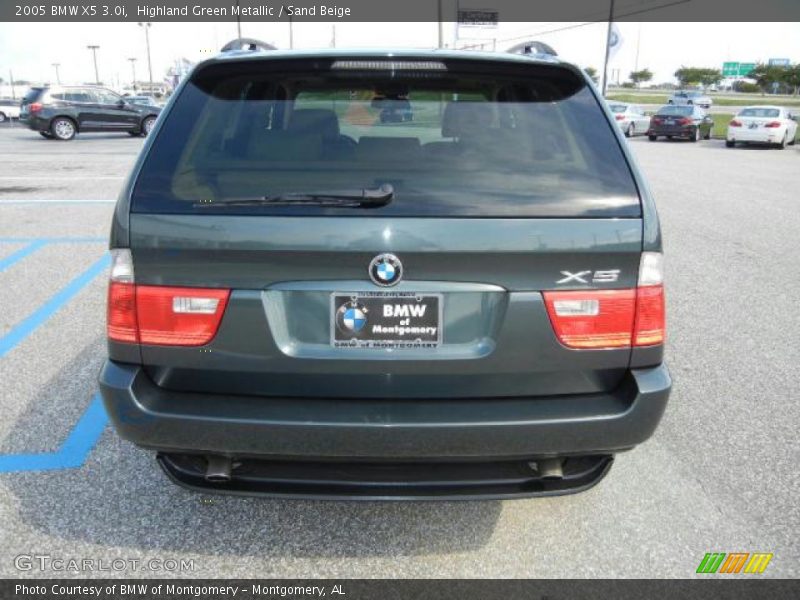 Highland Green Metallic / Sand Beige 2005 BMW X5 3.0i