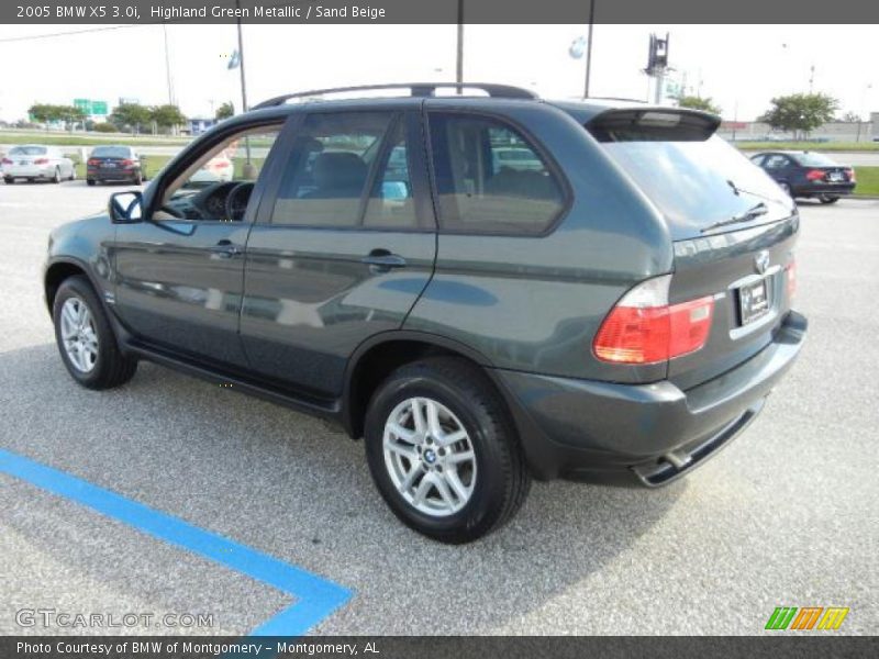 Highland Green Metallic / Sand Beige 2005 BMW X5 3.0i